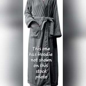 NY Threads Women's Sm Robe W Hoodie Robe Fleece Shawl Collar